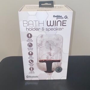 Gabba Goods Bluetooth Bath Wine Holder & Speaker - White